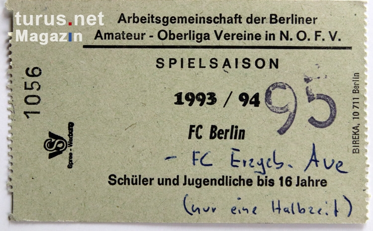 Eintrittskarte des FC Berlin