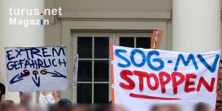 Demonstration in Schwerin gegen das SOG-MV