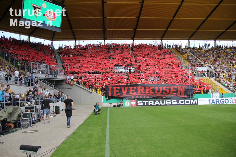 Choreo Bayer 04 Fans in Aachen 2019