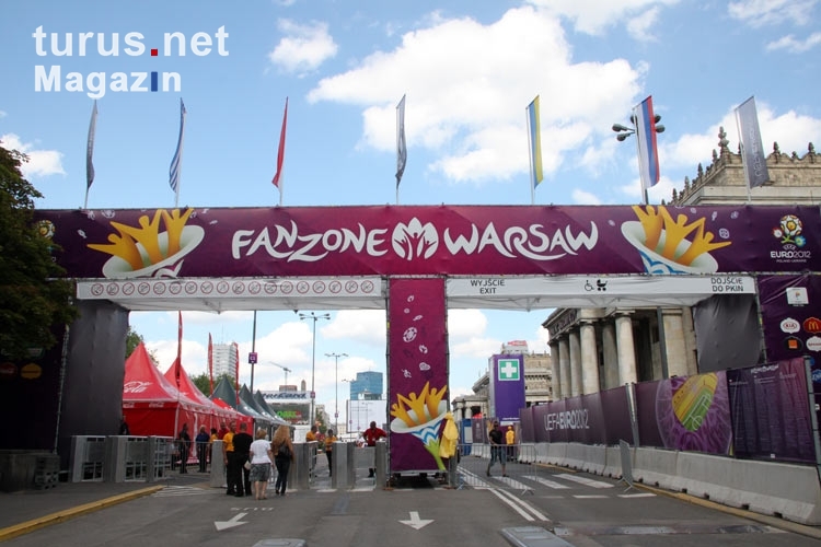 Die Fanzone von Warschau zur Euro 2012