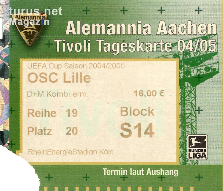 Alemannia Aachen vs. OSC Lille (2004/05)