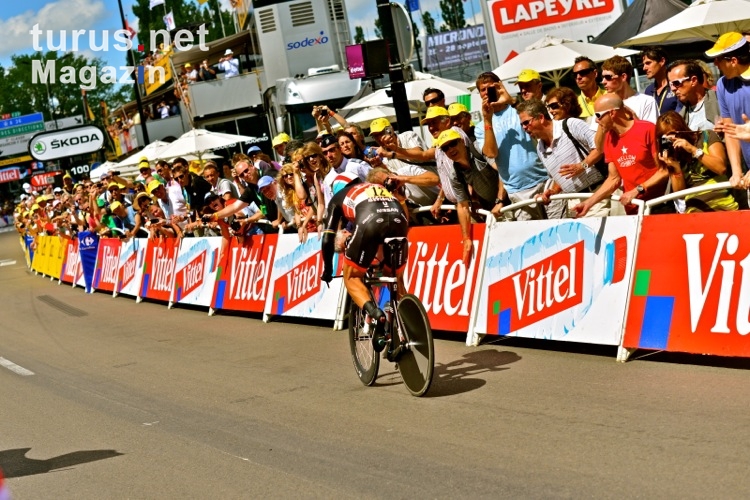 Fabian Cancellara beim Einzelzeitfahren der Tour de France 2012 