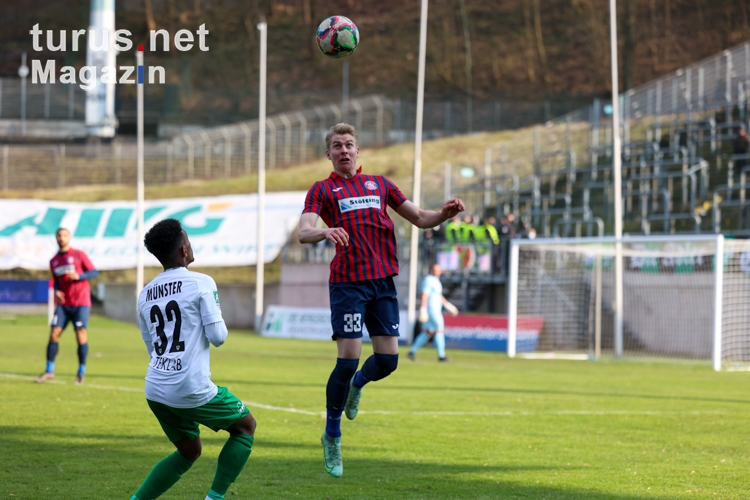 Henok Teklab, Niklas Heidemann Wuppertaler SV vs. Preußen Münster Spielfotos 06-03-2022