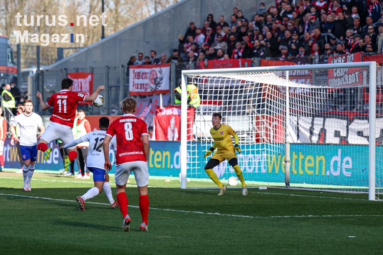 Simon Engelmann Tor Rot-Weiss Essen vs. KFC Uerdingen Spielfotos 19-03-2022