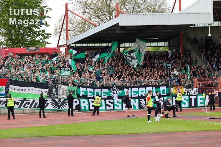 Preußen Münster Fans in Oberhausen 24.04.2022