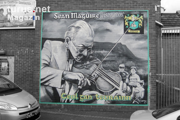 Seán Maguire 1927-2005, Mural in Belfast, Nordirland
