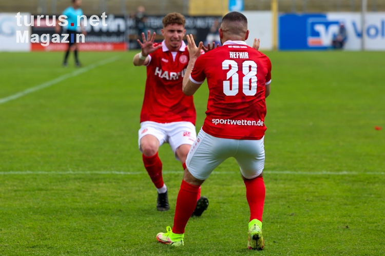Torjube Kefkir Tarnat SV Rödinghausen vs. Rot-Weiss Essen Spielfotos 07.05.2022
