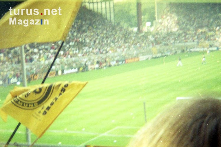 Südtribüne, Block 13, Dortmunder Westfalenstadion, Anfang 90er Jahre
