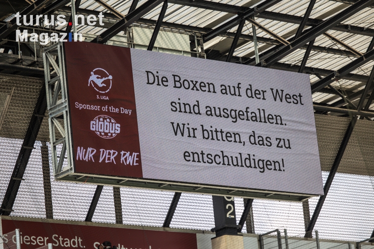 Rot-Weiss Essen Anzeigentafel Ausfall der Boxen