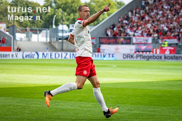 Felix Bastians Torjubel Rot-Weiss Essen vs. FC Ingolstadt 04 Spielfotos 20.08.2022