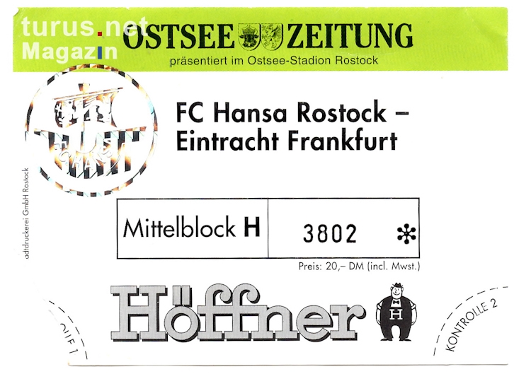  (F.C. Hansa Rostock vs. Eintracht Frankfurt (1995)