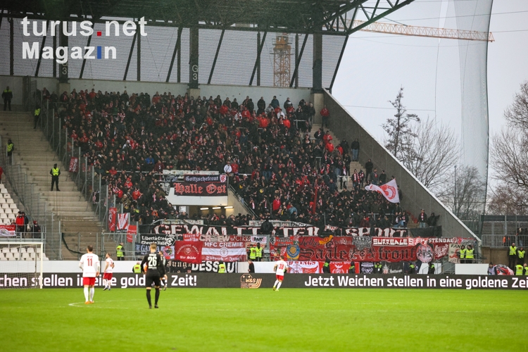 Hallescher FC Fans Gästeblock