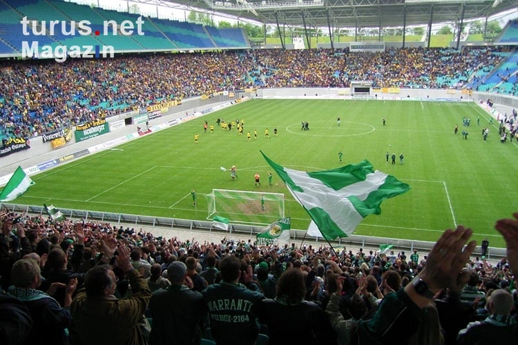 Zentralstadion Leipzig: FC Sachsen Leipzig - Dynamo Dresden, 2004