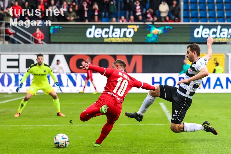 Kevin Holzweiler, Torge Paetow SC Verl vs. Rot-Weiss Essen 21.01.2023