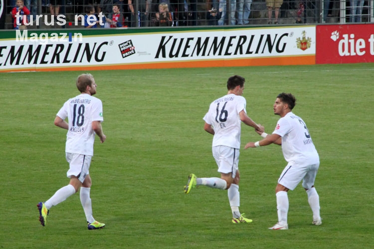 Babelsberger Torjubel beim Spiel gegen SV Wehen Wiesbaden