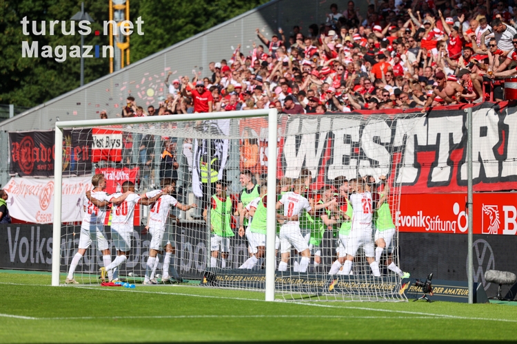 Torjubel Rot-Weiss Essen vs. Rot Weiß Oberhausen 03.06.2023