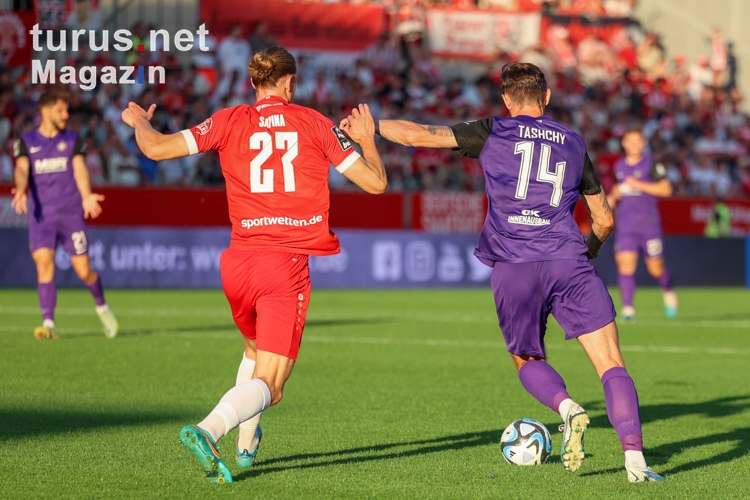 Vinko Sapina, Borys Tashchy  Rot-Weiss Essen vs. FC Erzgebirge Aue 20.08.2023