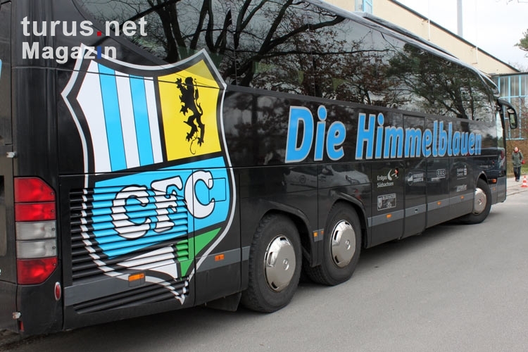 Mannschaftsbus des Chemnitzer FC