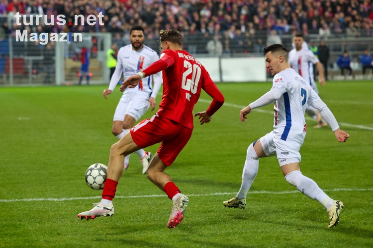 Leonardo Vonic, Pepijn Schlösser KFC Uerdingen vs. Rot-Weiss Essen Spielfotos 06.03.2024