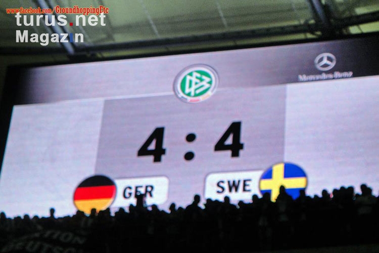 Länderspiel Deutschland gegen Schweden 4:4