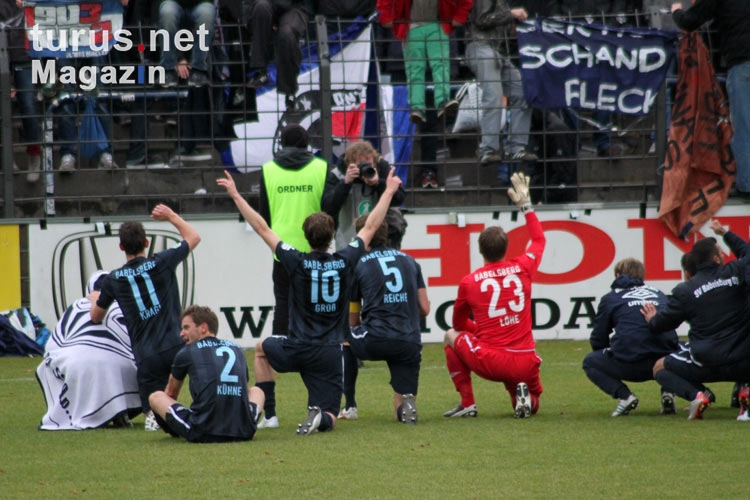 Babelsberger Freude über den Sieg gegen Stuttgarter Kickers