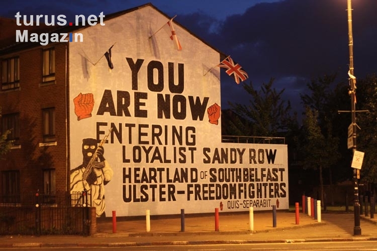 Pro-UFF-Mural an der Sandy Row in Belfast