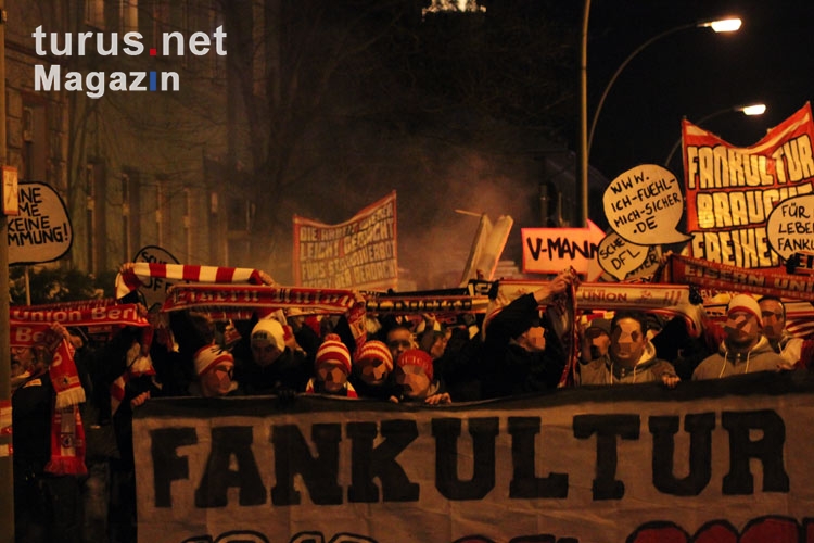 Fan-Demo von Union Berlin und FCK