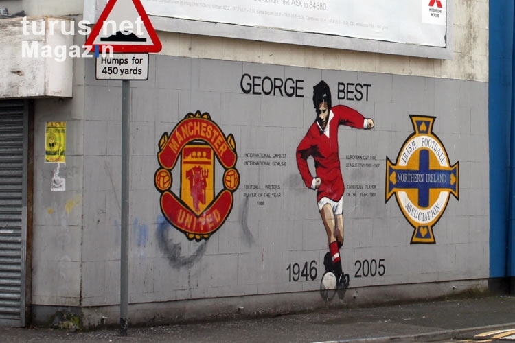 Mural für George Best (Man United) in Belfast