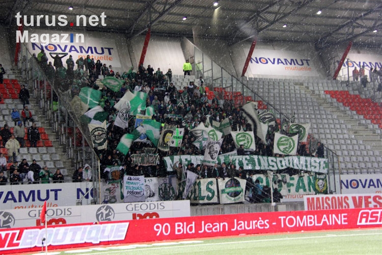 Fans von AS Saint Etienne in Nancy