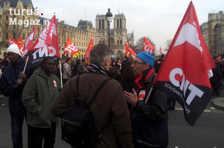 Demo in Paris gegen die Ayrault Arbeitsmarktreform 05-03-2013