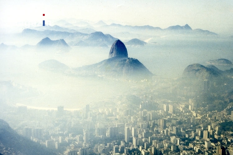 Blick auf Zuckerhut und Botafogo in Rio de Janeiro, 1996