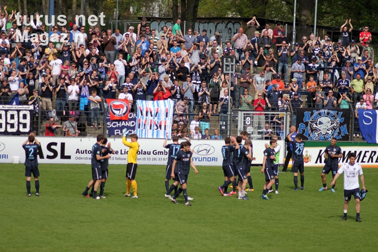 SV Babelsberg 03 feiert Sieg gegen SpVgg Unterhaching