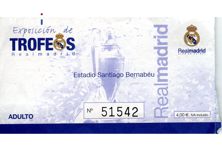 Eintrittskarte für das Museum von Real Madrid
