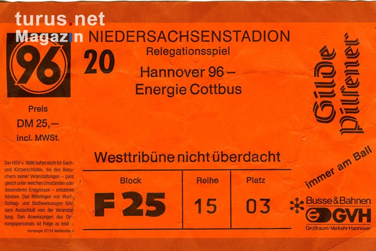 Relegationsspiel Hannover 96 vs. FC Energie Cottbus