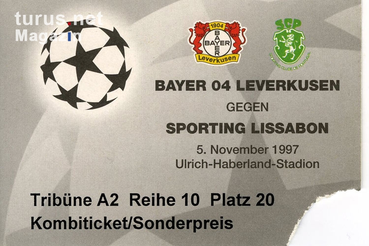 Bayer 04 Leverkusen vs. Sporting Lissabon 5.12.1997