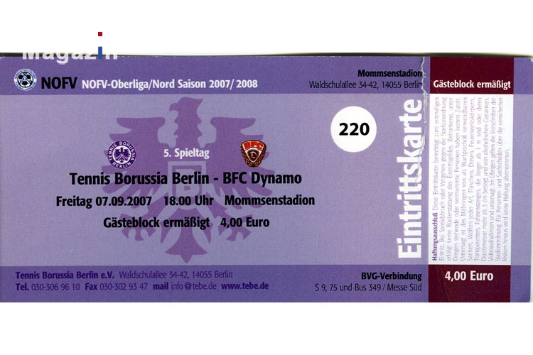 Tennis Borussia Berlin vs. BFC Dynamo 07.09.1997