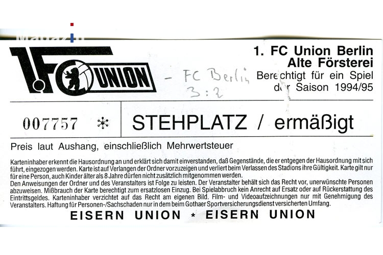 1. FC Union Berlin vs. FC Berlin 1994/95