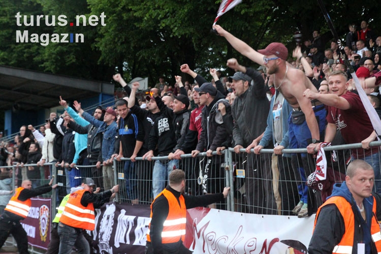 Fans des BFC Dynamo feiern den Finaleinzug