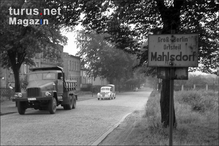 Stadtgrenze in Berlin-Mahlsdorf, Anfang 50er Jahre