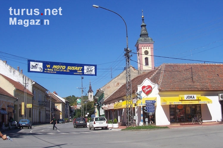Innenstadt von Bela Crkva in Serbien