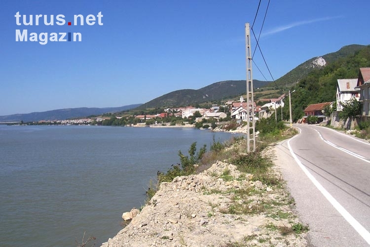 Küstenstraße an der Donau in Rumänien