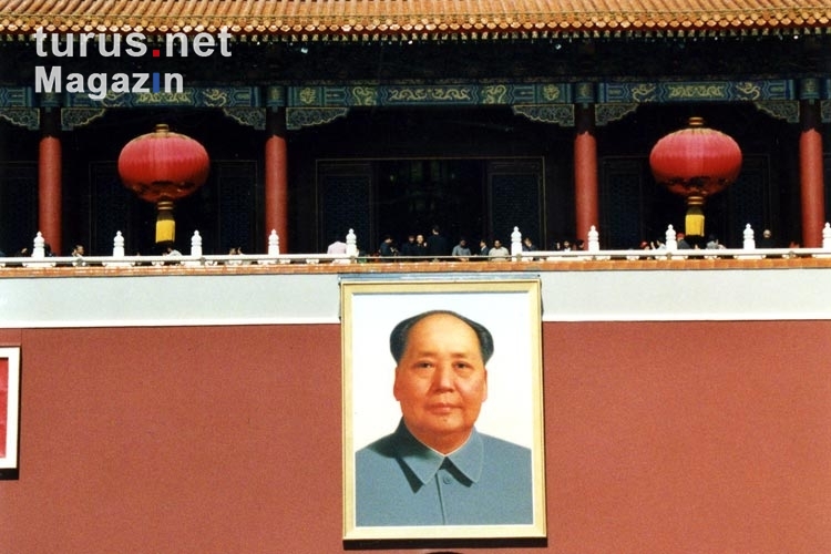 Portrait von Mao Tse Tung in Peking