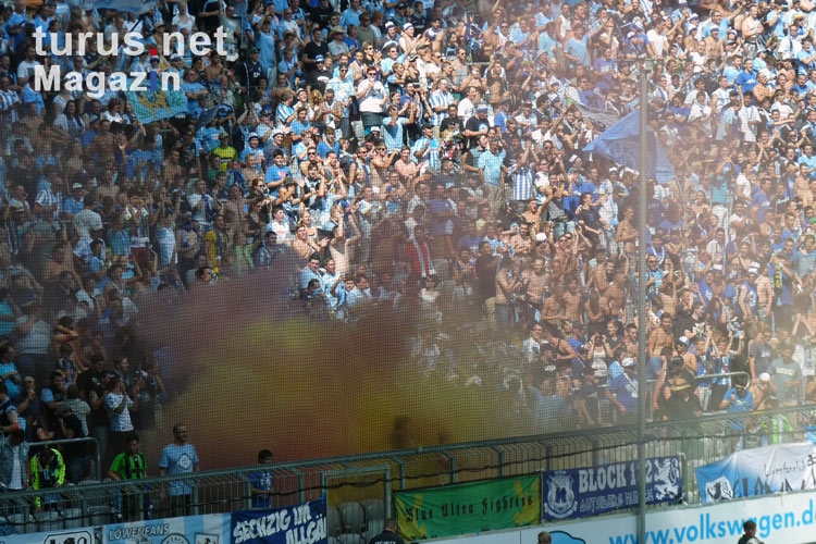 Rauch im Fanblock des TSV 1860 München