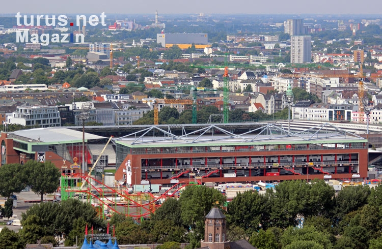 Blick auf der Millerntor Stadion im Hamburg St. Pauli