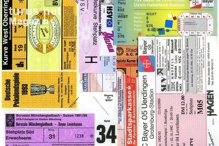 Eintrittskarten aus den 90er Jahren