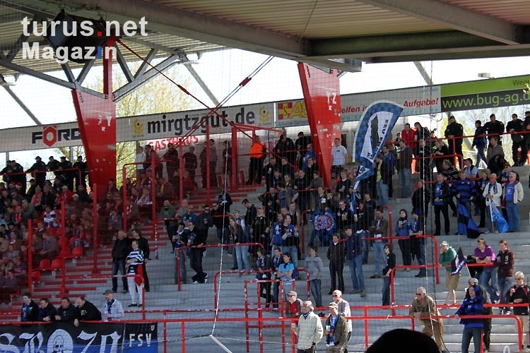 Fans von FSV Frankfurt beim 1. FC Union Berlin