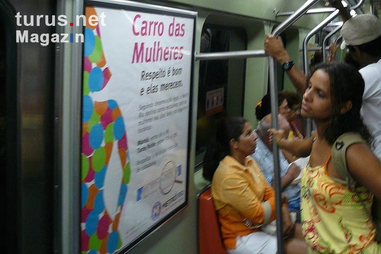 Carro das mulheres - ein Frauenwaggon der Metro in Rio de Janeiro