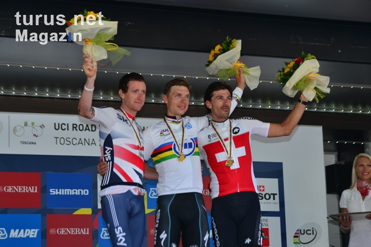 Tony Martin, Bradley Wiggins und Fabian Cancellara