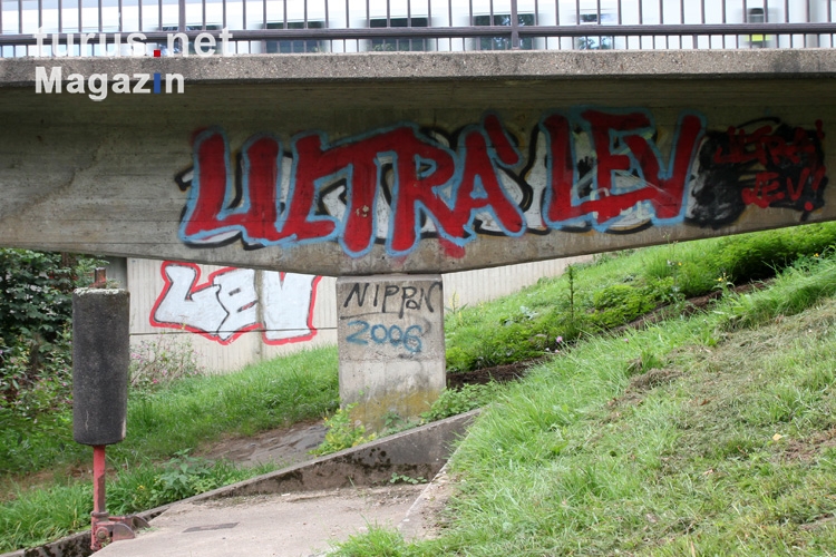 Ultras Leverkusen Graffiti an der Dhünn