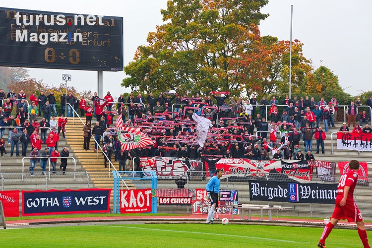 FC Rot-Weiß Erfurt bei der BSG Wismu Gera